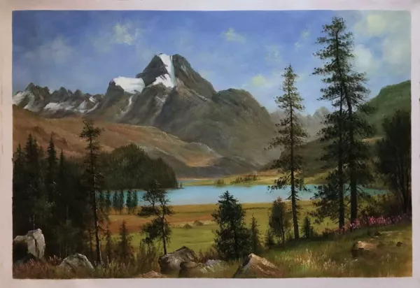 Long's Peak, Estes Park, Colorado by Albert Bierstadt - Oil Painting Reproduction