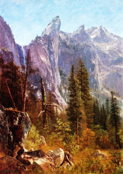 Main Product Photo of Lost Arrow, Yosemite Valley Painting by Albert Bierstadt