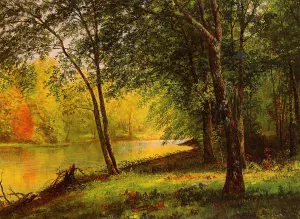 Merced River, California Oil painting by Albert Bierstadt