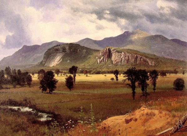Main Product Photo of Moat Mountain Intervale, New Hampshire Painting by Albert Bierstadt