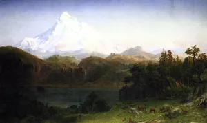 Mount Hood, Oregon by Albert Bierstadt Oil Painting