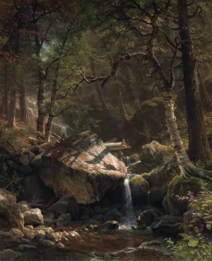 Mountain Brook by Albert Bierstadt Oil Painting
