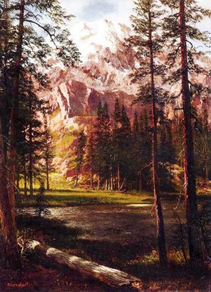Mountain Lake II by Albert Bierstadt Oil Painting