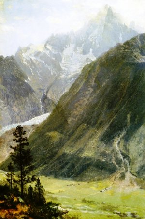 Mountain Landscape 5 by Albert Bierstadt Oil Painting