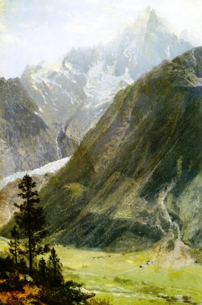 Main Product Photo of Mountain Landscape 5 Painting by Albert Bierstadt