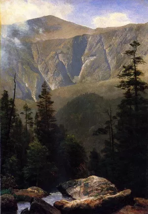 Mountainous Landscape by Albert Bierstadt - Oil Painting Reproduction