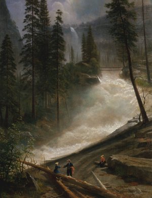 Nevada Falls, Yosemite by Albert Bierstadt Oil Painting