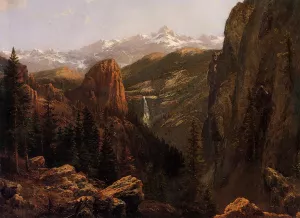 Nevada Falls, Yosemite by Albert Bierstadt - Oil Painting Reproduction