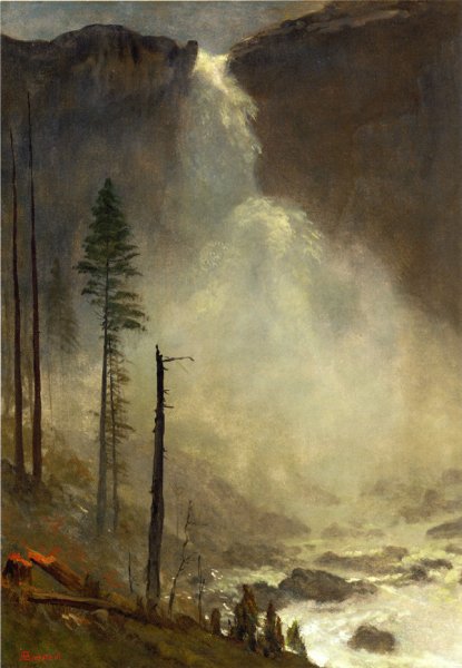 Main Product Photo of Nevada Falls Painting by Albert Bierstadt