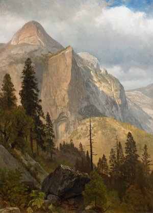 North Dome, Yosemite Valley by Albert Bierstadt Oil Painting