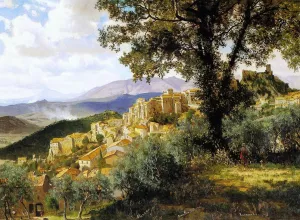 Olevano by Albert Bierstadt Oil Painting