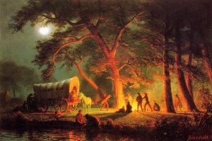 Oregon Trail by Albert Bierstadt Oil Painting