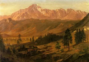Pikes Peak by Albert Bierstadt Oil Painting