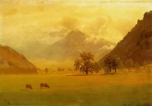Rhone Valley by Albert Bierstadt Oil Painting