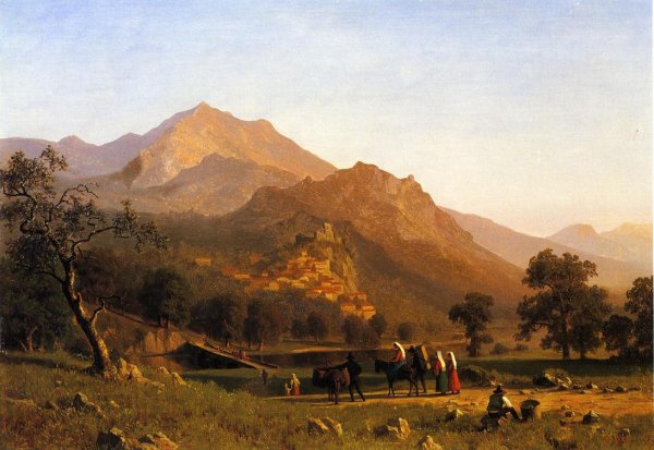 Main Product Photo of Rocca de Secca Painting by Albert Bierstadt