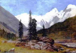 Rocky Mountain by Albert Bierstadt Oil Painting