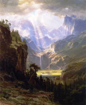 Rocky Mountains II by Albert Bierstadt Oil Painting
