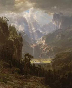 Rocky Mountains, Lander's Peak by Albert Bierstadt Oil Painting