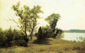 Sailing on the Hudson by Albert Bierstadt Oil Painting