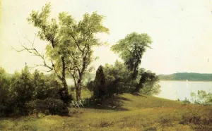 Sailing on the Hudson by Albert Bierstadt - Oil Painting Reproduction