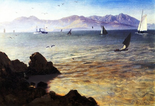 Main Product Photo of San Francisco Bay Painting by Albert Bierstadt