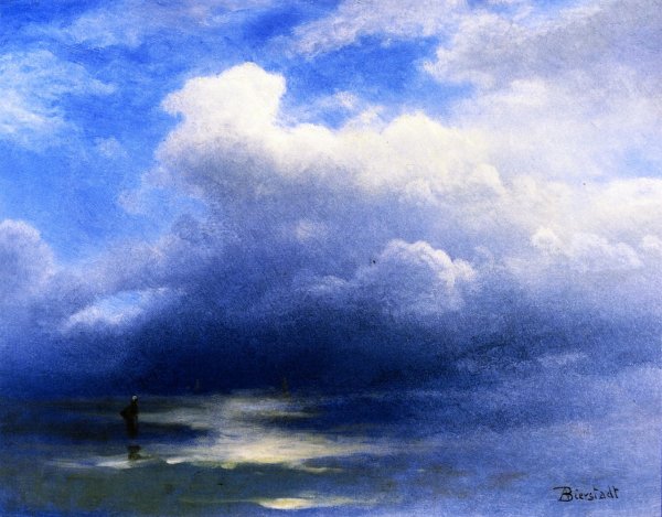 Main Product Photo of Sea and Sky Painting by Albert Bierstadt