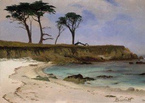 Sea Cove by Albert Bierstadt Oil Painting