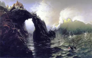Seal Rocks by Albert Bierstadt - Oil Painting Reproduction