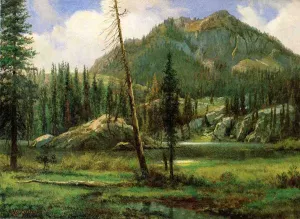 Sierra Nevada Mountains by Albert Bierstadt Oil Painting