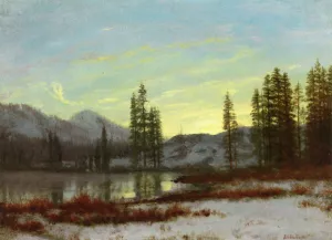 Snow in the Rockies by Albert Bierstadt Oil Painting