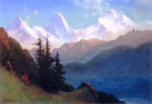 Splendor of the Grand Tetons Oil painting by Albert Bierstadt