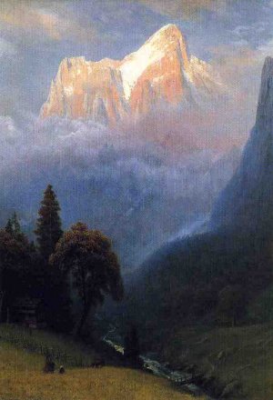 Storm Among the Alps by Albert Bierstadt Oil Painting