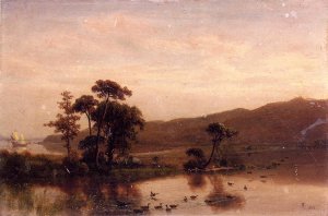 Study for 'Gosnold at Cuttyhunk, 1602' Oil painting by Albert Bierstadt