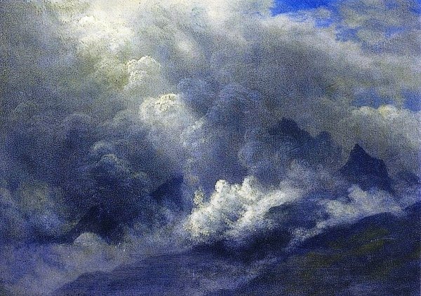 Main Product Photo of Study of Counds and Mist Painting by Albert Bierstadt