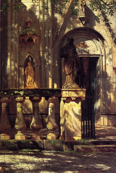 Main Product Photo of Sunlight and Shadow: Study Painting by Albert Bierstadt