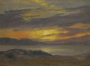 Sunset by Albert Bierstadt Oil Painting