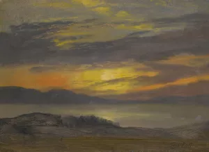 Sunset by Albert Bierstadt Oil Painting