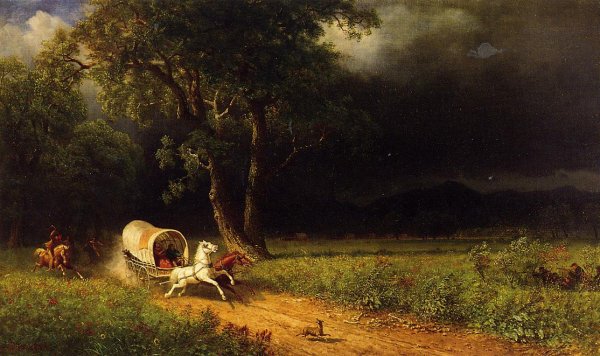 Main Product Photo of The Ambush Painting by Albert Bierstadt