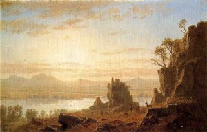 The Columbia River, Oregon by Albert Bierstadt Oil Painting