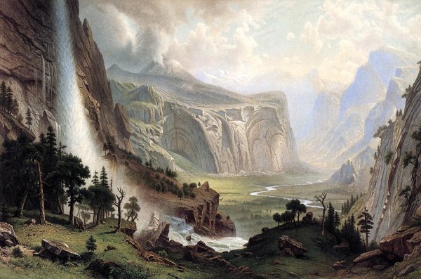 Main Product Photo of The Domes of the Yosemite Painting by Albert Bierstadt