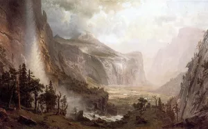 The Domes of Yosemite by Albert Bierstadt Oil Painting