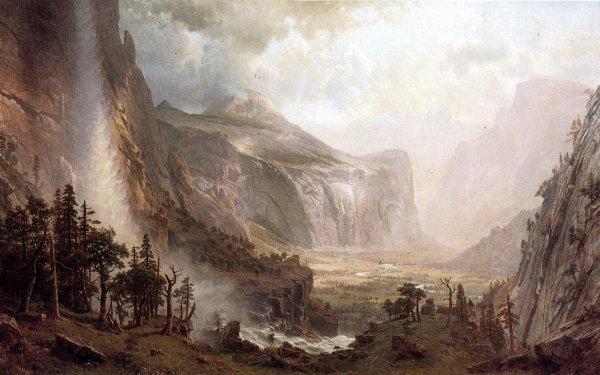 Main Product Photo of The Domes of Yosemite Painting by Albert Bierstadt