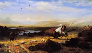 The Last of the Buffalo by Albert Bierstadt - Oil Painting Reproduction