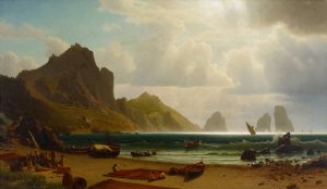The Marina Piccola, Capri by Albert Bierstadt Oil Painting
