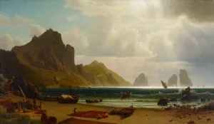 The Marina Piccola, Capri by Albert Bierstadt Oil Painting