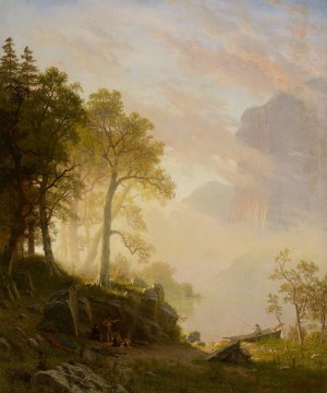 The Merced River in Yosemite by Albert Bierstadt Oil Painting