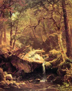 The Mountain Brook by Albert Bierstadt Oil Painting