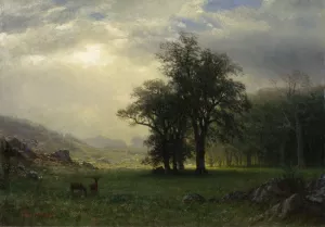 The Open Glen by Albert Bierstadt Oil Painting