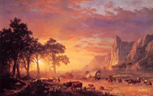 The Oregon Trail Oil painting by Albert Bierstadt