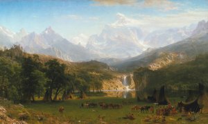 The Rocky Mountains, Lander's Peak by Albert Bierstadt Oil Painting